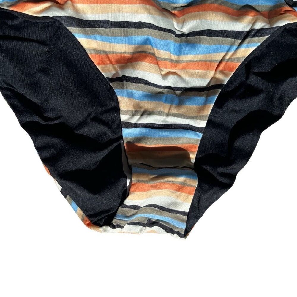 Prana Gemma Reversible Swim Bottom Bikini Sz L Water Stripe Beach Bikini NEW - Picture 5 of 9